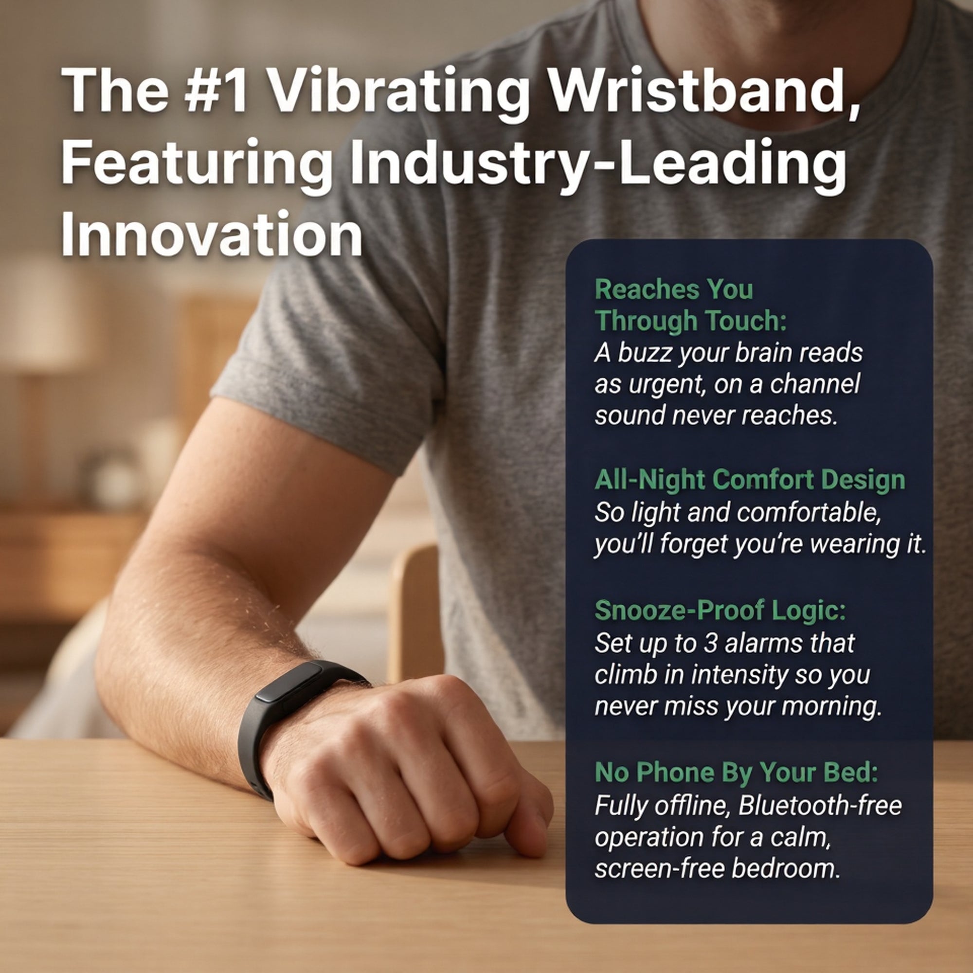 100% Wake-Up Alarm - Quake Band